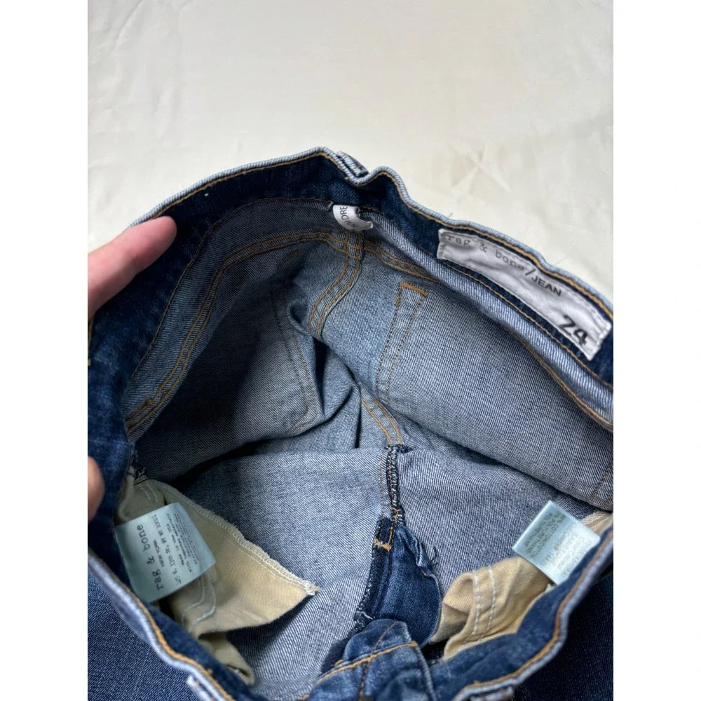 Rag & Bone‎ Denim Jeans Size 24 Bainbridge Wash Distressed Hem